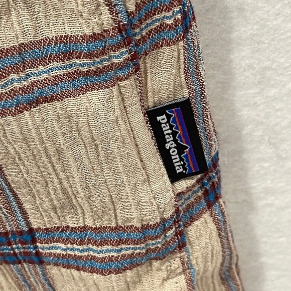 Patagonia Men's A/C Short Sleeve Plaid Gauze Button Up Shirt Size Large Organic - Picture 7 of 8